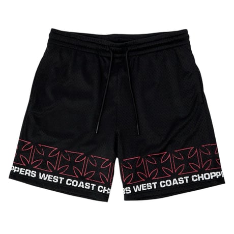 West Coast Choppers/ Cross Mesh Shorts"BLACK"