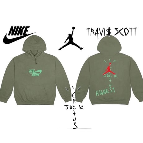 Nike × Travis Scott /Cactus Jack JORDAN Hoodie "OLIVE"