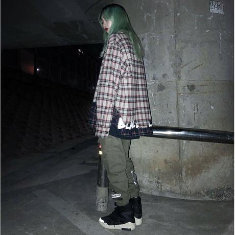 BLACK BLOND/Layered check shirts BEIGE