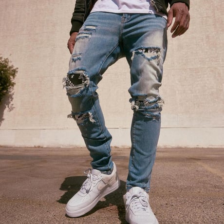 Crysp Denim/Blue Paisley denim　”221-111”