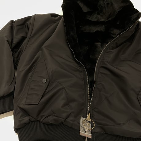 GRMY/FUR BOMBER JACKET (REVERSIBLE)