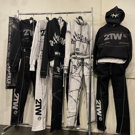 2TW®︎ / Chrome Pants (SET UP)  "OFF WHITE"