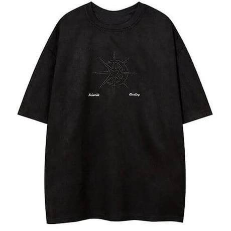 WOSS.official/ Oversized  Suede ANGEL Embroid TOPS