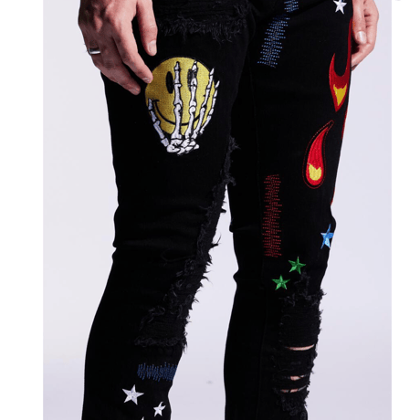 Crysp Denim/SMILE Black  denim