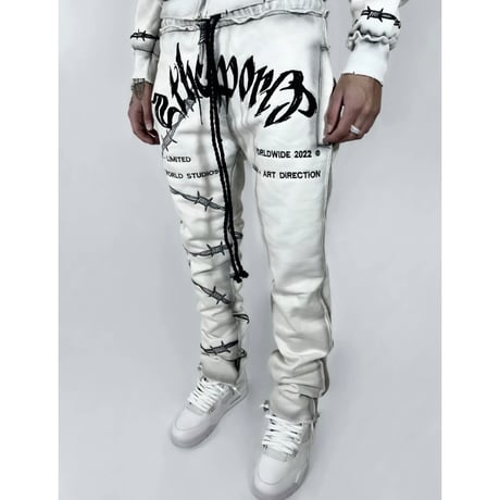 2TW®︎ / Chrome Pants (SET UP)  "OFF WHITE"