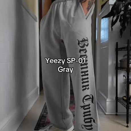 YEEZY × Gosha Rubchinskiy  / Logo Wide Pants (SET UP) "GRAY"