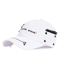BLACK BLOND/Smile halloween CUSTOM CAP  WHITE