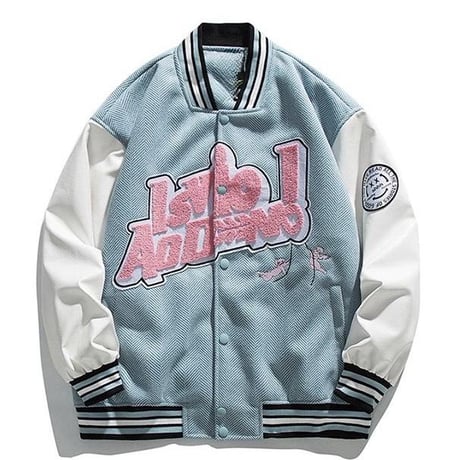 WOSS.official/ ANGELS Varsity Jacket  Blue