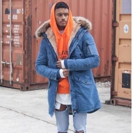 Sixth June/FUR モッズコート  DENIM