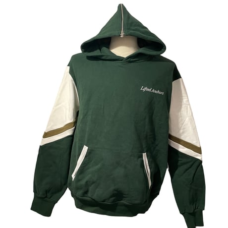 LIFTED ANCHORS/ Varcity 2way Zip Hoodie (Green)