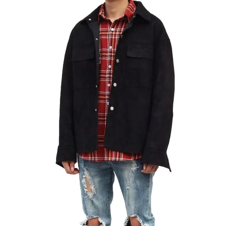 URKOOL/SUEDE Shirts JACKET  BLACK