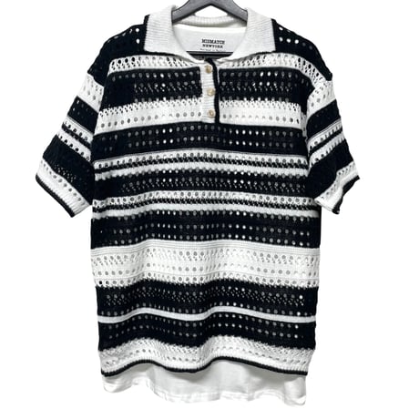 Mismatch NYC/Summer Knit polo Shirts(インナー付)
