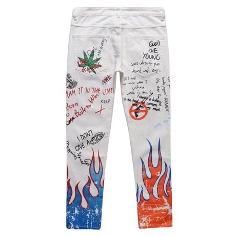 FNTY/Paint white denim  ホワイト