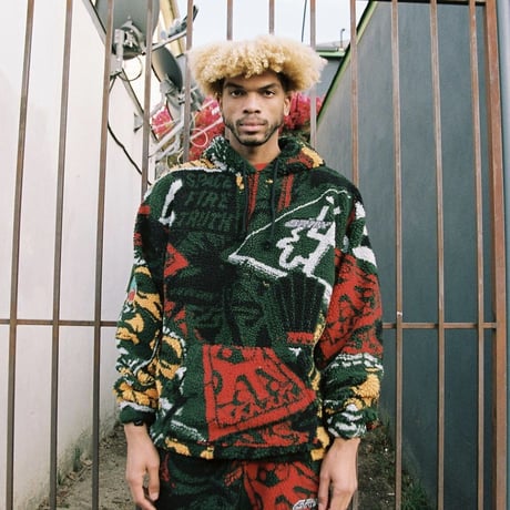 GRMY/OVER SHERPA BOA HOODIE "Army Green"