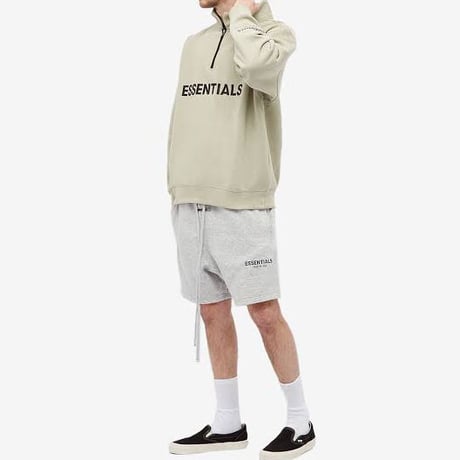 ESSENTIALS  fear of god /HALF ZIP pullover "SAGE"