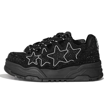 Kaalixto/Big Star Rhinestone Sneaker  BLACK