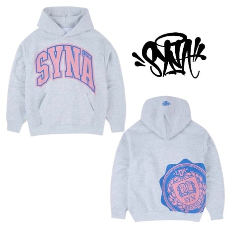 SYNA WORLD / Logo college Hoodie (GRAY)