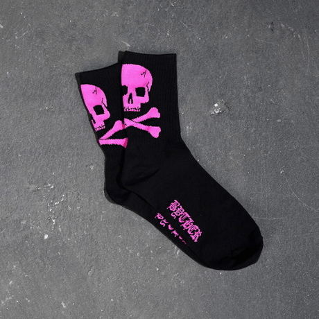 By The R/ Skull Socks "WHITE/BLACK"