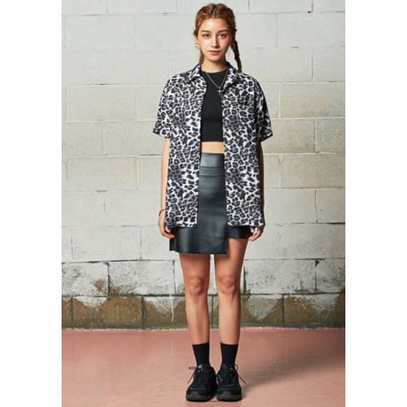 SAINT PAIN/BIG Leopard Shirts BLACK