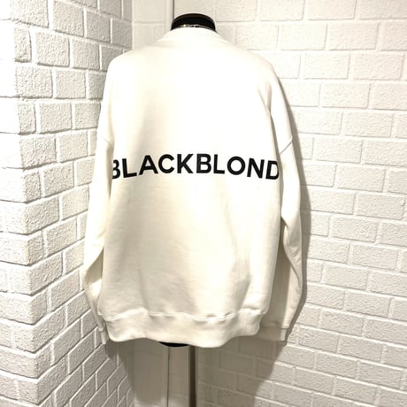 BLACK BLOND/BB logo smile  Crewneck Sweatshirt  (WHITE)