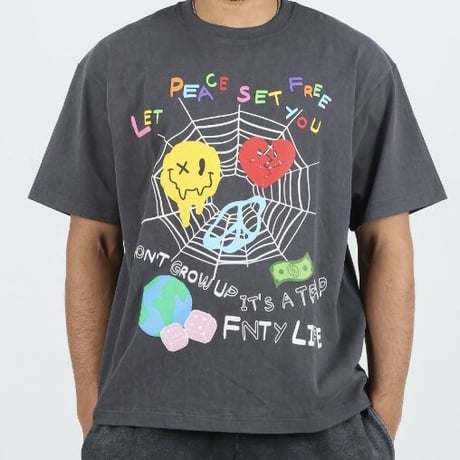 FNTY/  LET PEACE SET YOU FREE TSHIRTS "VINTAGE  BLACK"