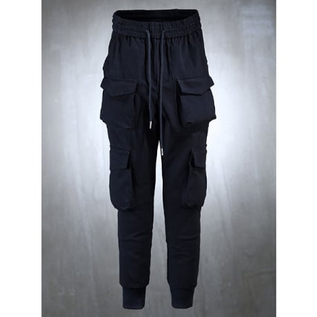 By The R/ Canvas Cargo Pants  "BLACK"