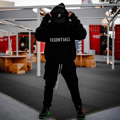 ESSENTIALS  fear of god /Knit Hoodie "BLACK"