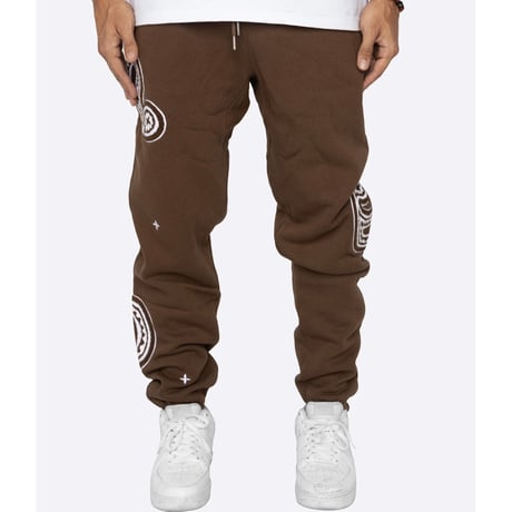 EPTM/PAISLEY SWEAT PANTS  ”BROWN"