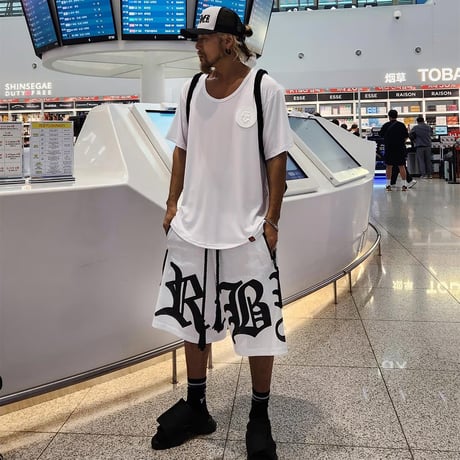 By The R/Big Lettering Mesh Shorts (Set UP)  WHITE
