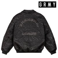GRMY/ SAMPANS LEATHER JACKET  BLACK