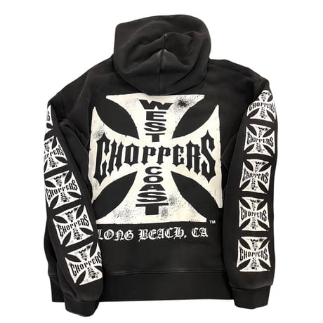 West Coast Choppers/ Logo Hoodie "Vintage BLACK"