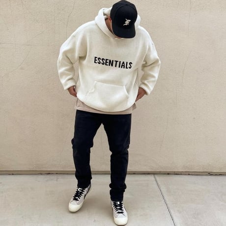 ESSENTIALS  fear of god /Knit Hoodie "CREAM"