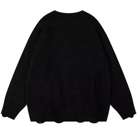 Mismatch NYC/ Mohair cross Knit  BLACK
