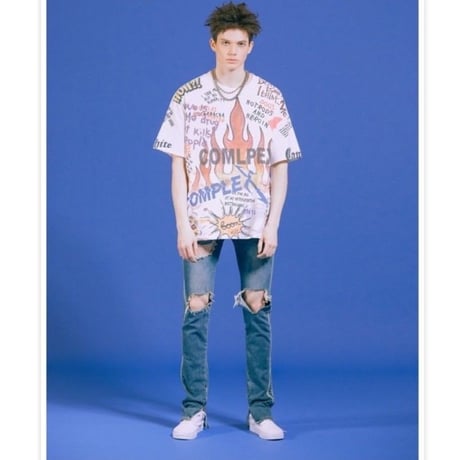 White Complex/Flame BOX Tee