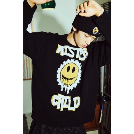 MISTER CHILD/WOOL Logo Knit  "BLACK"