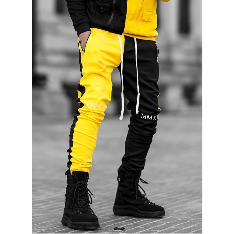 GUAPI/FUSION Track Pants YELLOW×BLACK | BINGOST...