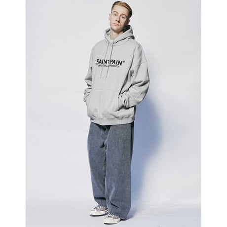 SAINT PAIN/ Logo Hoodie GRAY