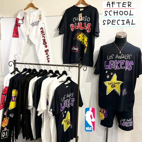 NBA × After School Special/LAKERS  Longsleeve  Tshirts"BLACK"