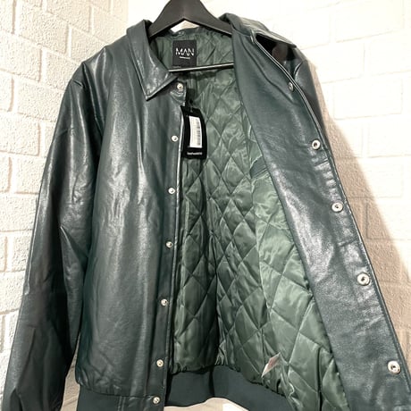 BOOHOO /Lether city Jacket   "DARK GREEN"