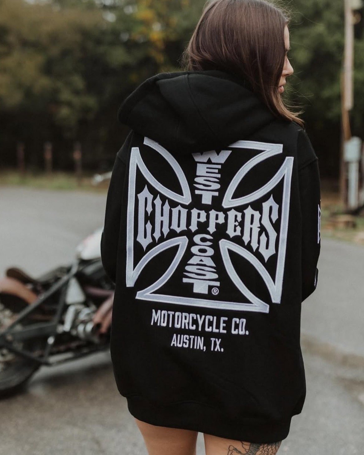 West Coast Choppers/ W.C.C Logo Zip Up Hoodie 