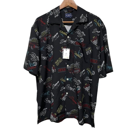RE NEW/Neon 80s summer shirts  "BLACK"