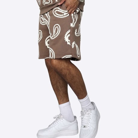 EPTM/BANDANA PUFFY  SHORTS "BROWN"