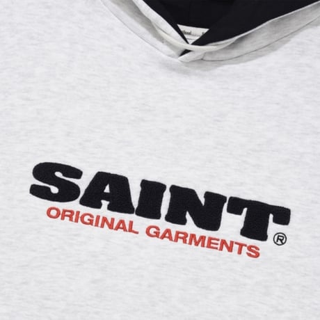 SAINT PAIN/Saint twotone Hoodie "GRAY"