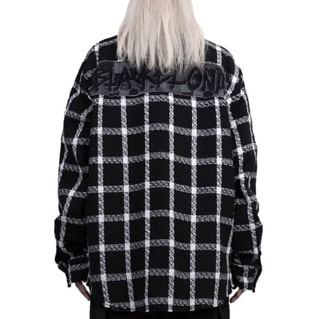 BLACK BLOND/Tweed Long  Jacket BLACK