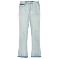 RockStar Original / Flame Rhinestone Flare denim "BLUE"