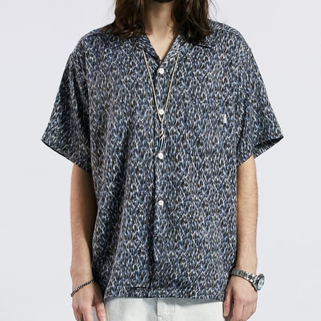 SAINT PAIN/Small Leopard Shirts BLUE