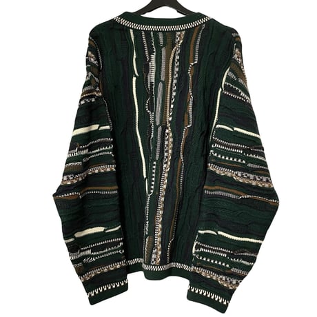 RE NEW/mix 3D knit cardigan