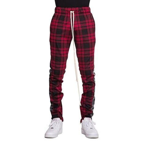 EPTM/トラックパンツ　Red Black check