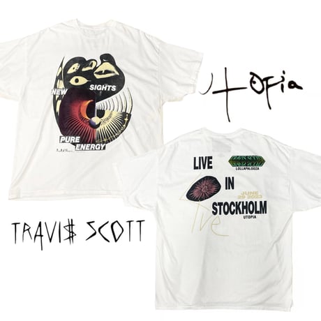 ☆ Cactus Jack 南米ツアー記念 ストリートTシャツ ☆ TRAVIS SCOTT CACTUS JACK KAWS lightning joint round neck