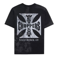 West Coast Choppers/ Logo Washed Tee "BLEACH BLACK"